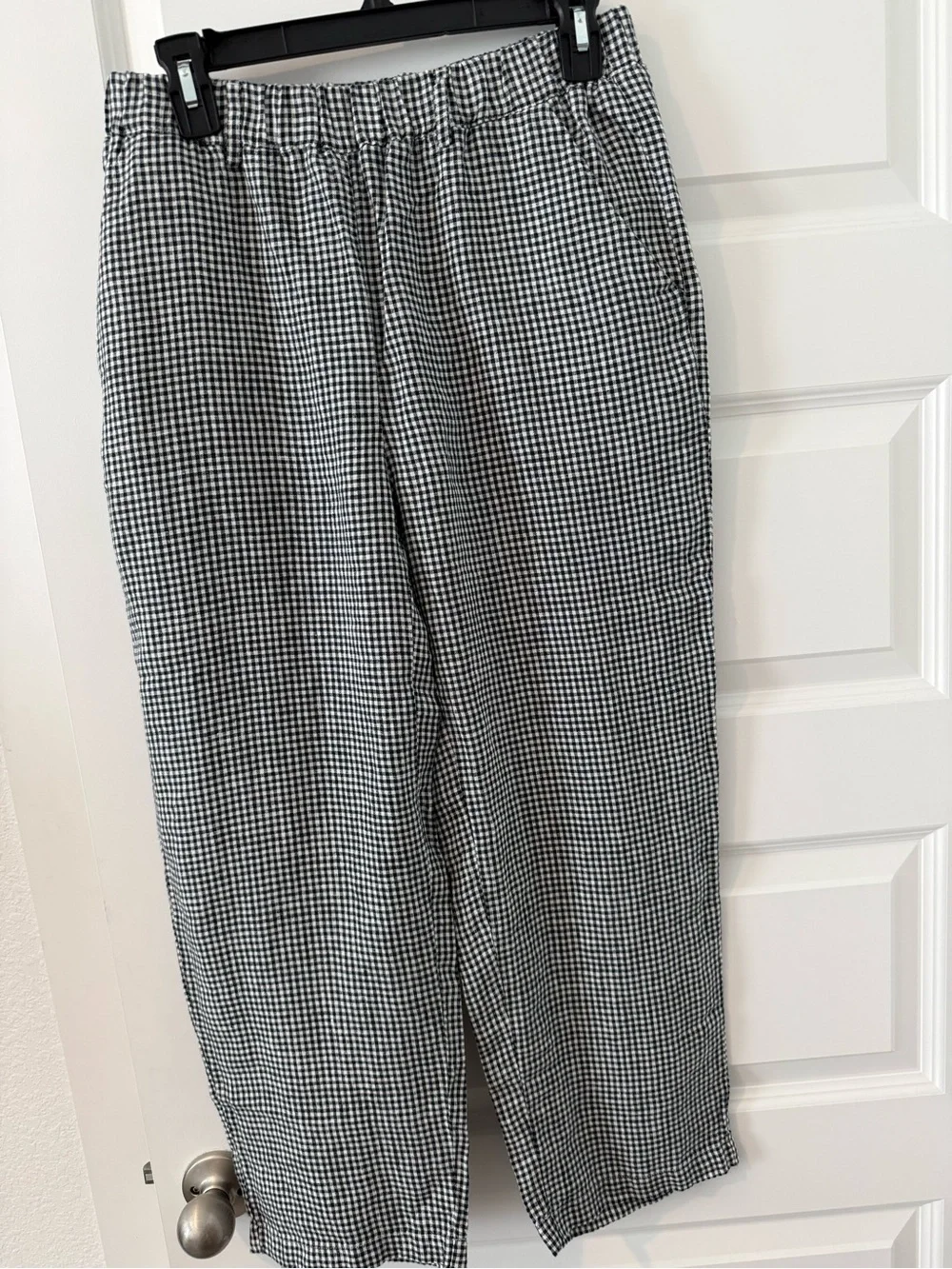 Quince Black and White Gingham pants S/P